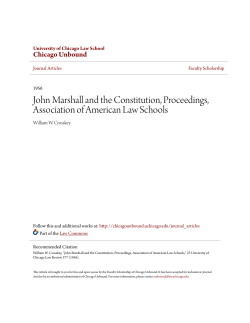 John Marshall and the Constitution, Proceedings, Association of