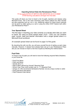 Importing School Data Into Renaissance Place Your Spread Sheet