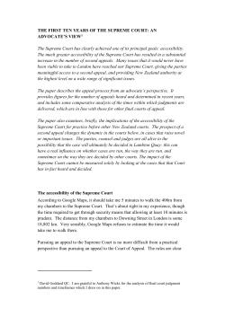 THE FIRST TEN YEARS OF THE SUPREME COURT: AN