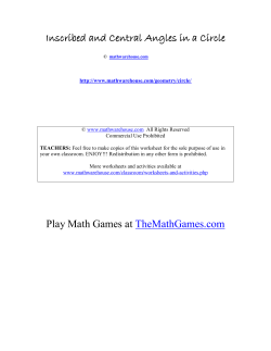 Inscribed and Central Angles in a Circle