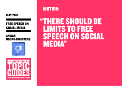 THERE SHOULD BE LIMITS TO FREE SPEECH