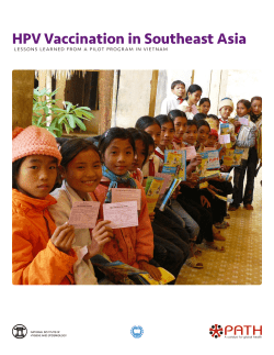 HPV Vaccination in Southeast Asia: Lessons Learned From a Pilot