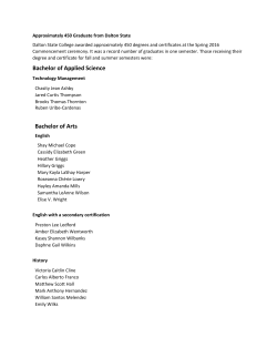 Bachelor of Applied Science Bachelor of Arts