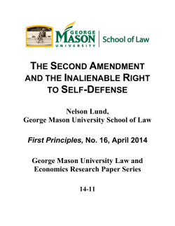 the second amendment and the inalienable right to self