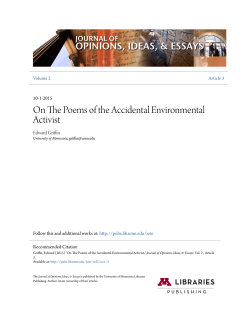On The Poems of the Accidental Environmental Activist