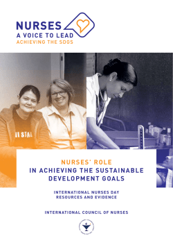 nurses` role in achieving the sustainable development goals