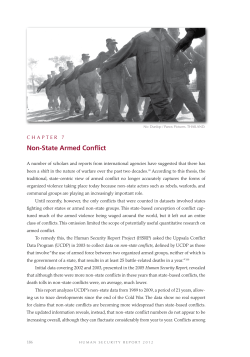 Non-State Armed Conflict - Human Security Report Project