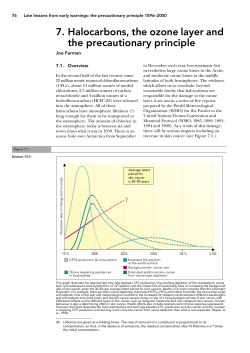 7. Halocarbons, the ozone layer and the precautionary