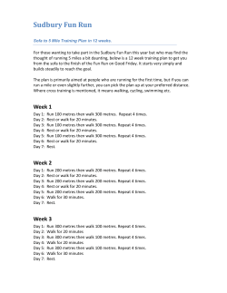 The week of the Fun Run!