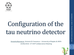 Configuration of the tau neutrino detector