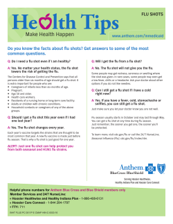 flu shots - Anthem Medicaid Members