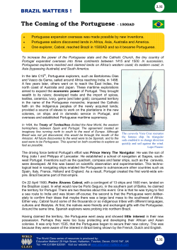 The Coming of the Portuguese