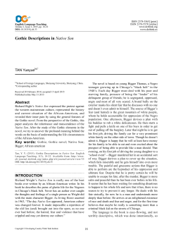 Gothic Descriptions in Native Son