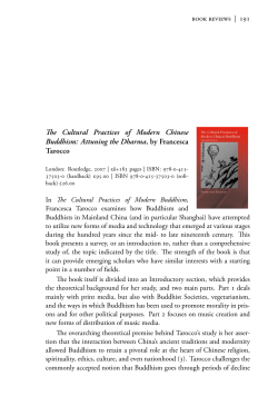 Te Cultural Practices of Modern Chinese Buddhism: Attuning the
