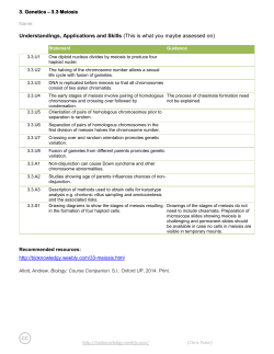 Understandings, Applications and Skills (This is what you maybe