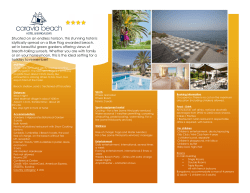 Hotel Fact Sheet - Caravia Beach Hotel
