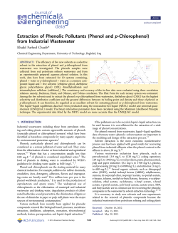 Phenol and p-Chlorophenol - American Chemical Society