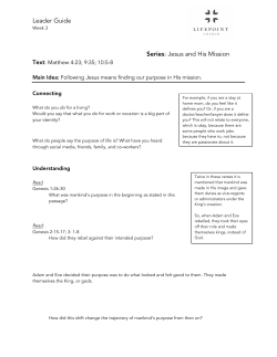 Leader Guide Series: Jesus and His Mission