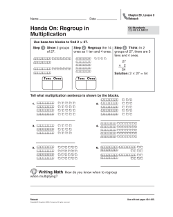 Hands On: Regroup in Multiplication