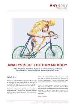 ANALYSIS OF THE HUMAN BODY