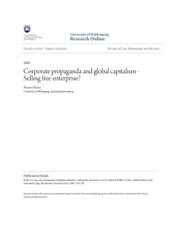 Corporate propaganda and global capitalism
