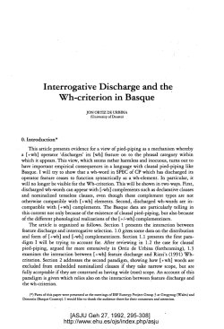 Interrogative Discharge and th~ Wh