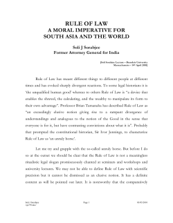 RULE OF LAW - Brandeis University