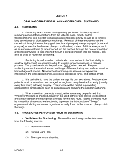 LESSON 4 ORAL, NASOPHARYNGEAL, AND NASOTRACHEAL