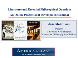 Literature and Essential Philosophical Questions