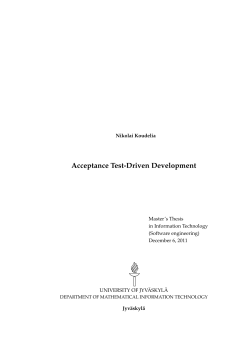 Acceptance Test-Driven Development