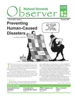 Preventing Human-Caused Disasters