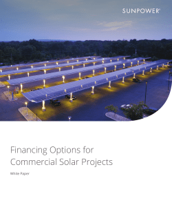 Financing Options for Commercial Solar Projects