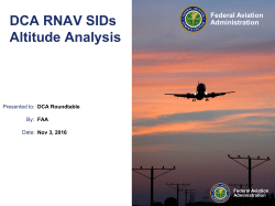 DCA RNAV SIDs Altitude Analysis
