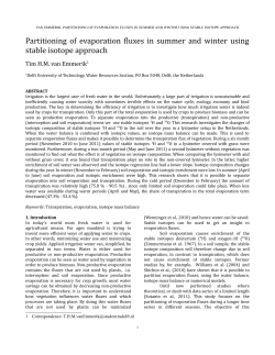Partitioning of evaporation fluxes in summer and winter using stable