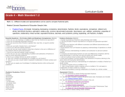 Standard 1.2 Comparing Fractional Parts