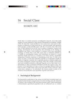 16 Social Class - Blackwell Publishing