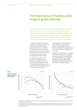 The importance of heading date range in grass mixtures