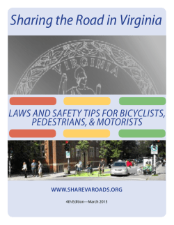 Sharing the Road in Virginia - Virginia Department of Transportation