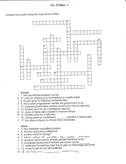 Ch 21 Sec 1 Crossword