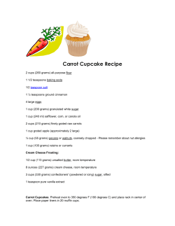 Carrot Cupcake Recipe