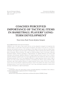 coaches perceived importance of tactical items in basketball players