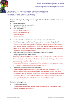 Chapter 17 – Abstraction and automation