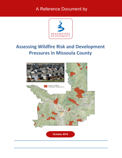 Missoula Wildfire Risk Assessment