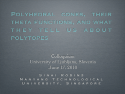 Polyhedral cones, their theta functions, and what they tell us about