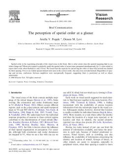 The perception of spatial order at a glance