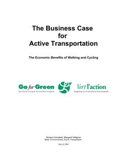 The Business Case for Active Transportation