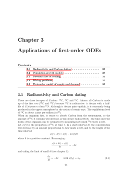 Chapter 3 Applications of first