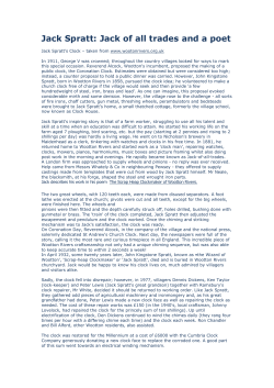 Jack Spratt`s Clock &ndash; taken from www