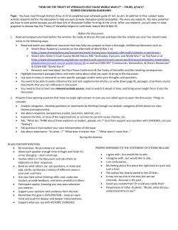 How did the Treaty of Versailles Help Cause WW2