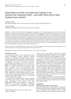 Full Article - Notornis - Ornithological Society of New Zealand